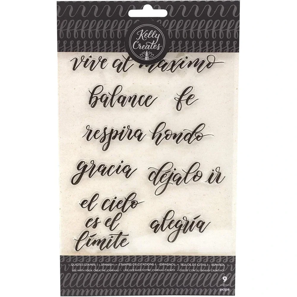 Kelly Creates Acrylic Stamps Unisex OS Clear NEW Spanish Quotes Traceable 352003